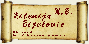 Milenija Bijelović vizit kartica